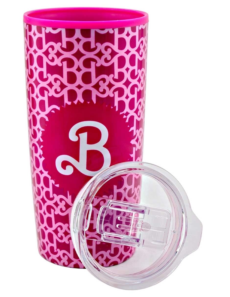 Termo de acero inoxidable Barbie con tapa a presión 3