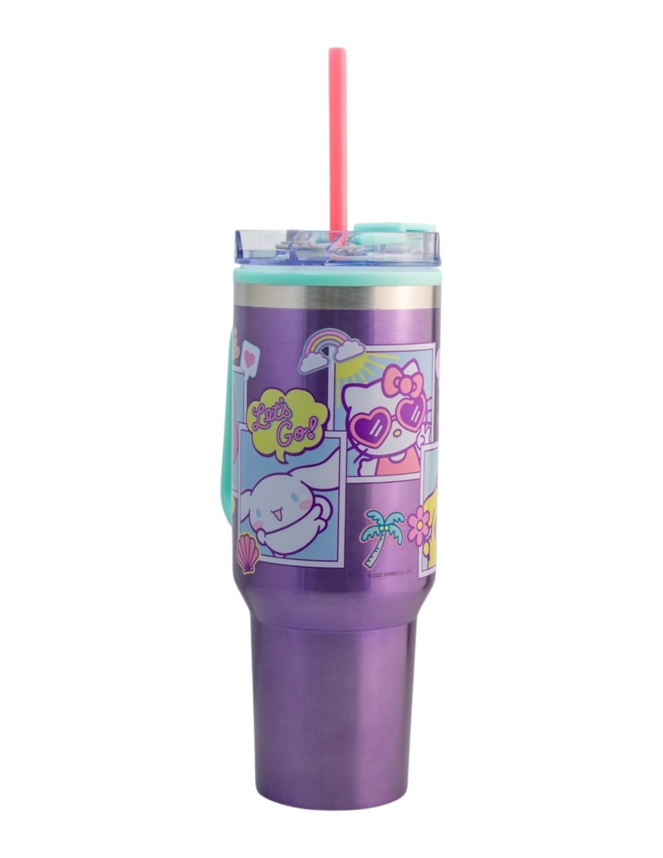 Termo de acero inoxidable Hello Kitty con tapa a presión 2