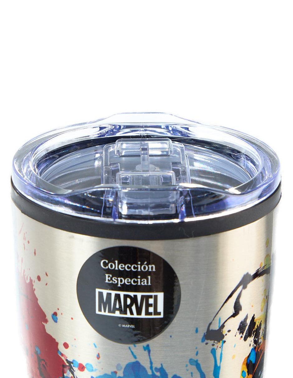 Termo de acero inoxidable Avengers con tapa a presión 4