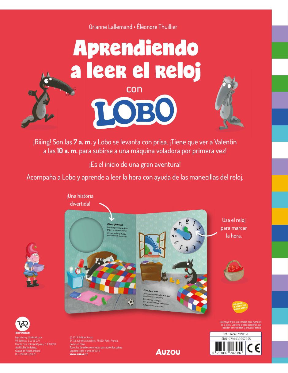 Libro Aprendiendo a leer el reloj con lobo de Orianne Lallemand/Eleonore Thuillier 7