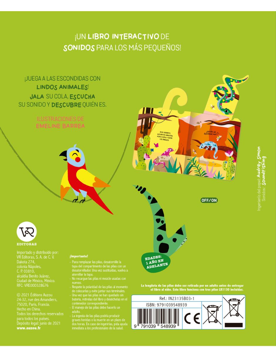 Libro Descubre sonidos divertidos ¿de quién es esta graciosa cola? de Emeline Barrea (Ilustradora) 7