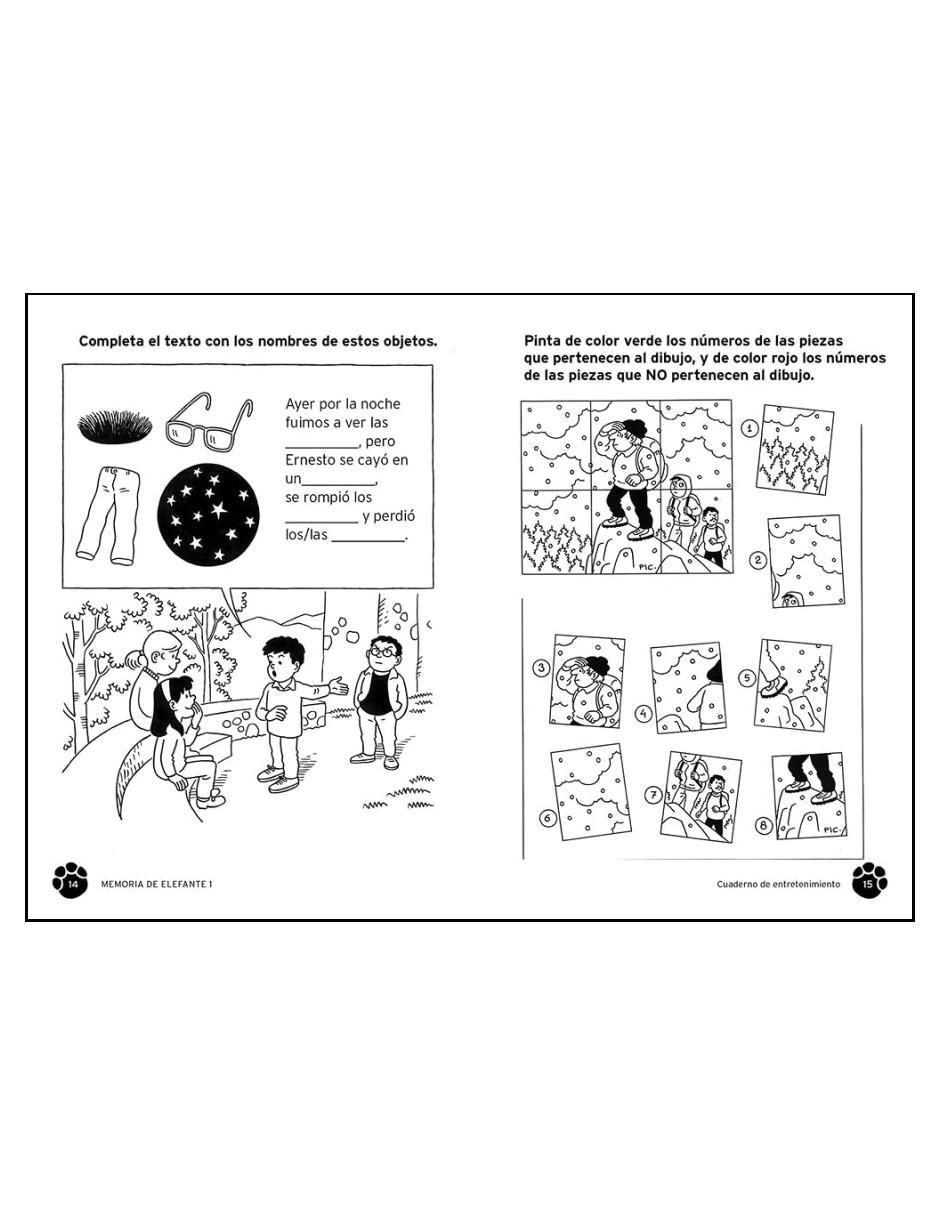 Libro Memoria de Elefante 1to de Primaria de Picanyol