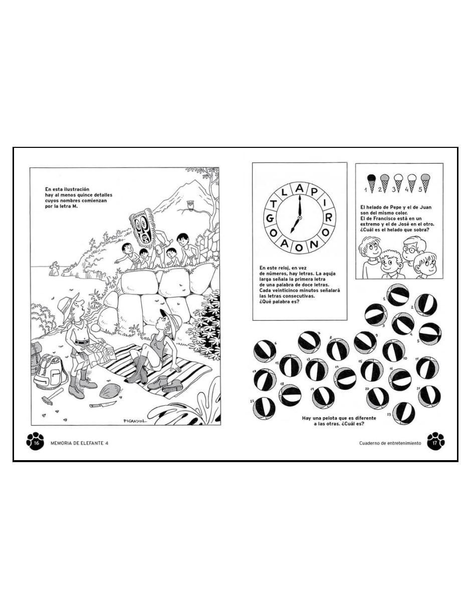 Libro Memoria de Elefante 4to de Primaria de Picanyol