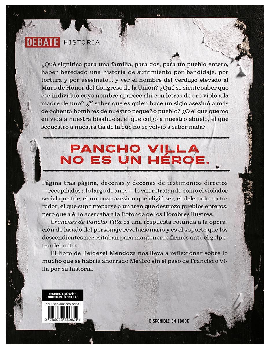 Libro Crímenes de Pancho Villa de Reidezel Mendoza