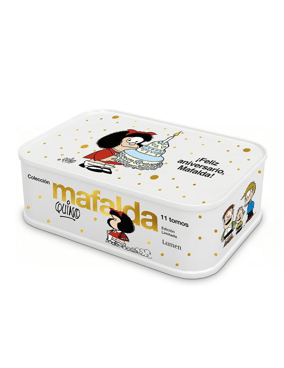 Libro Colección Mafalda: 11 Tomos En Una Caja De Lata de Quino