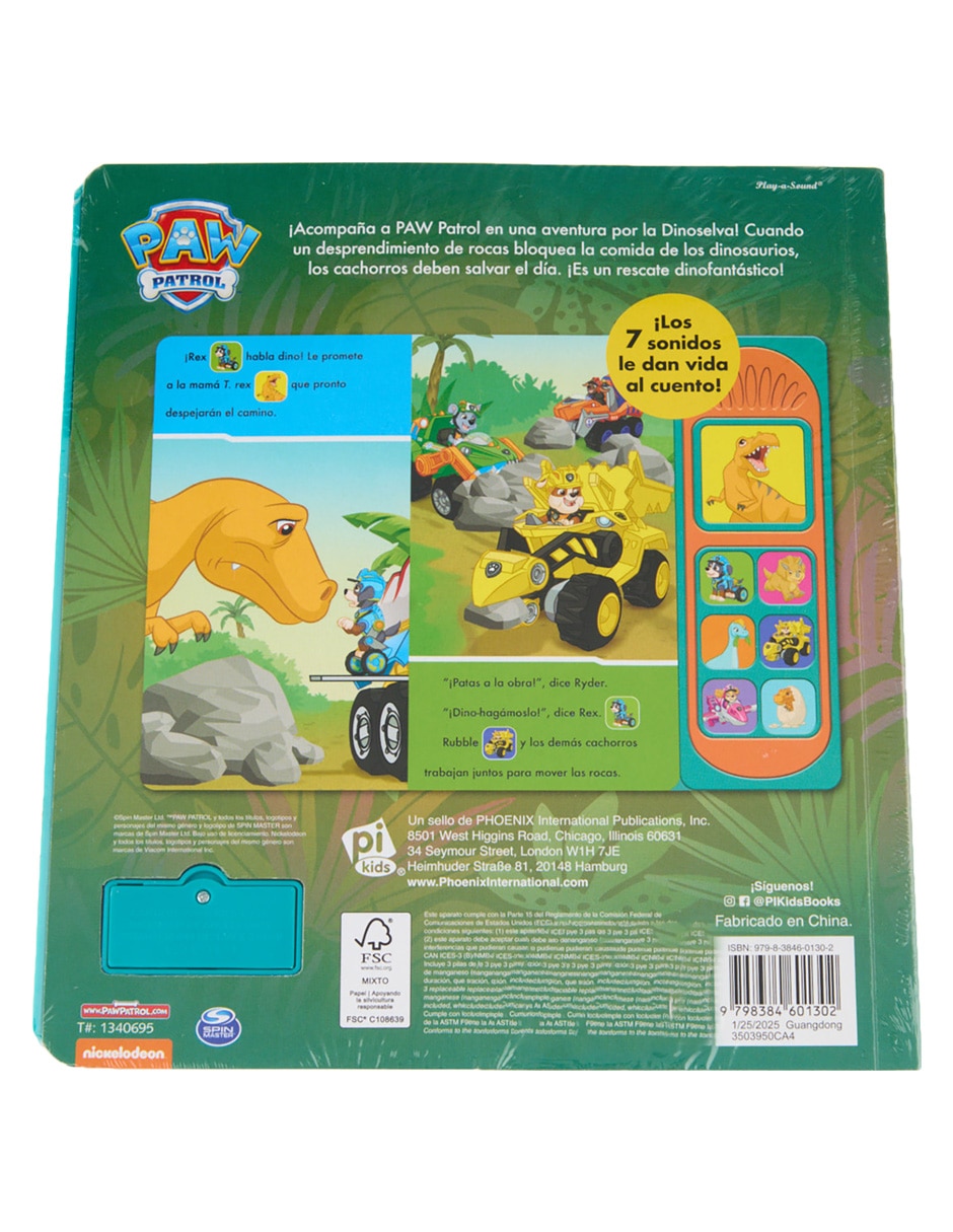 Libro Paw Patrol ¡Una aventura con los Dinosarios! de Nikelodeon