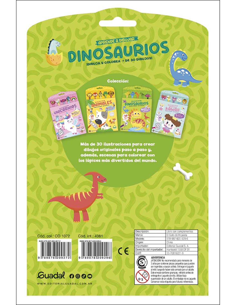 Libro Lápices Y Gomitas: Aprende A Dibujar Dinosaurios de El Gato De Hojalata 2