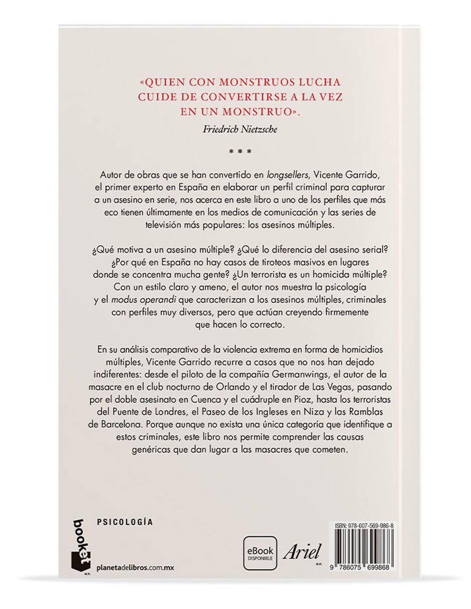 Libro Asesinos múltiples y otros depredadores sociales de Vicente Garrido 2