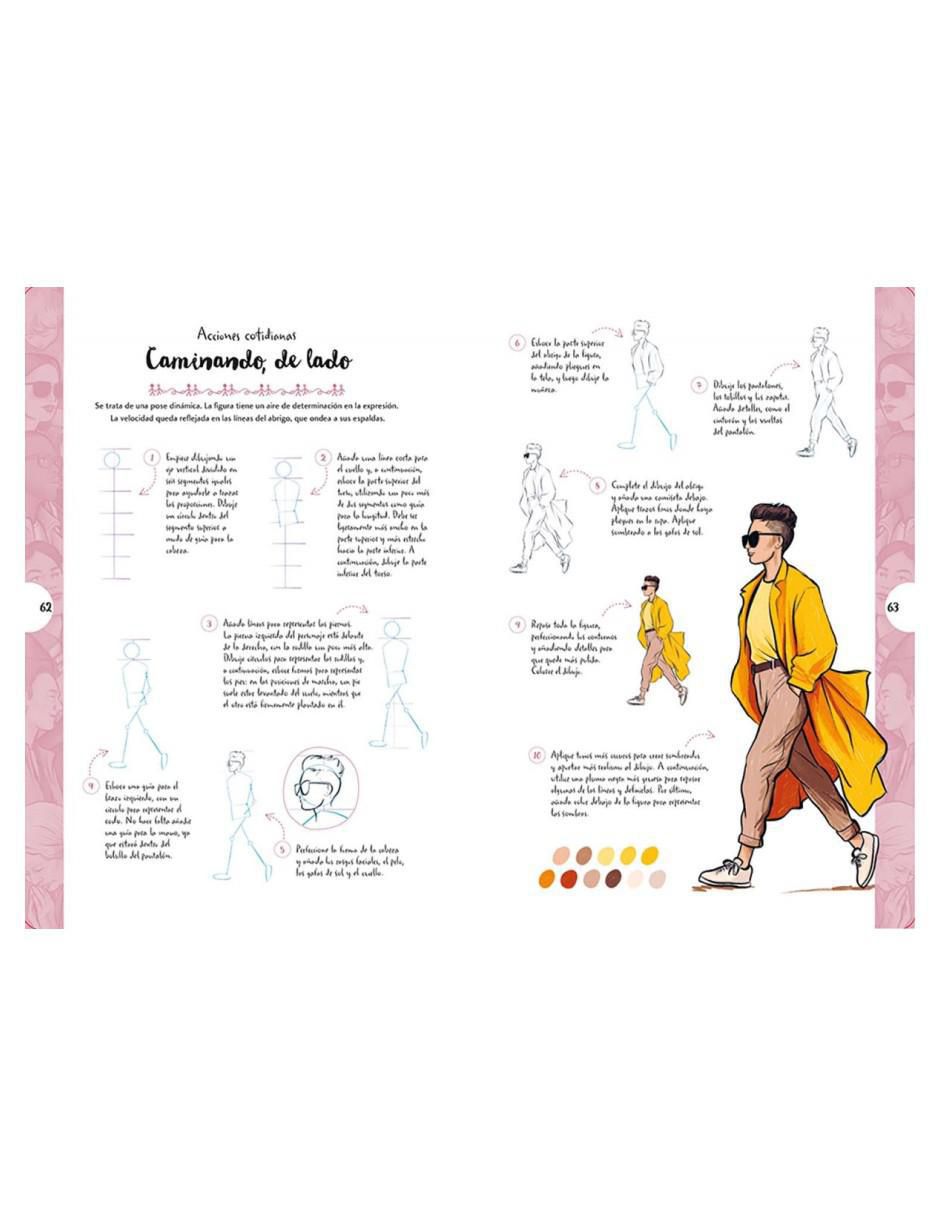 Libro Dibujar en 10 pasos: Figuras humanas de Justine Lecouffe