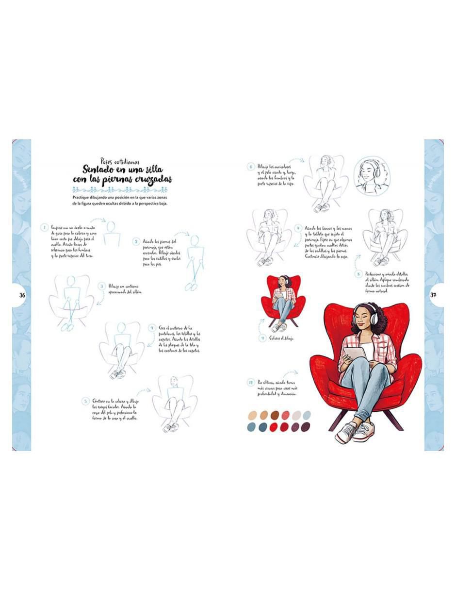 Libro Dibujar en 10 pasos: Figuras humanas de Justine Lecouffe