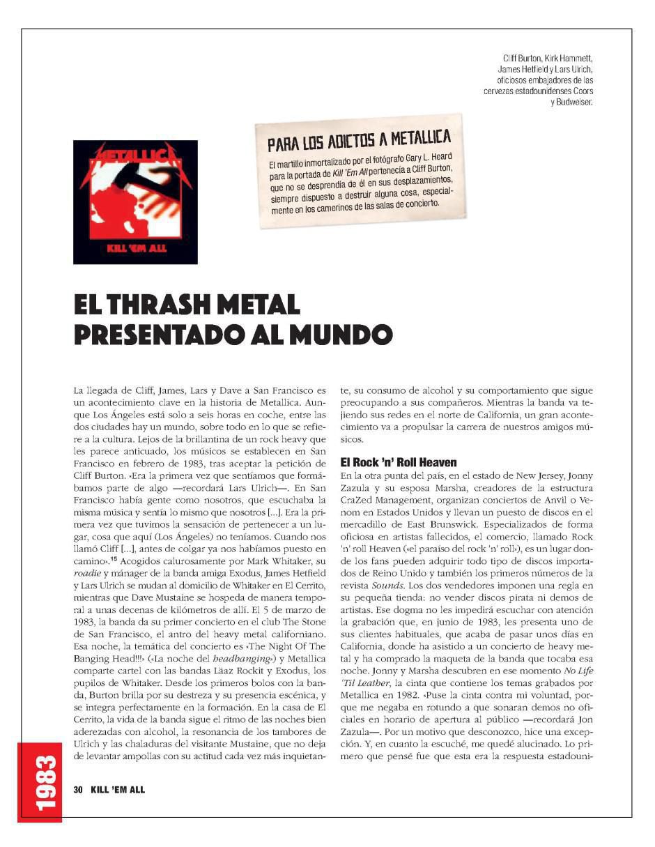 Libro Metallica. La historia detrás de sus 180 canciones de Benoit Clerc