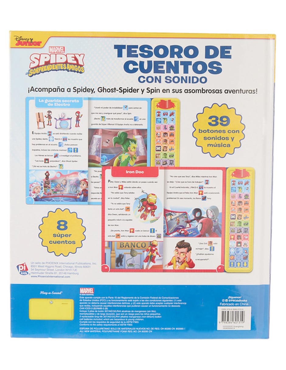 Libro Tesoro de Cuentos con Sonidos Disney Marvel Spidey de Disney Junior Marvel 3