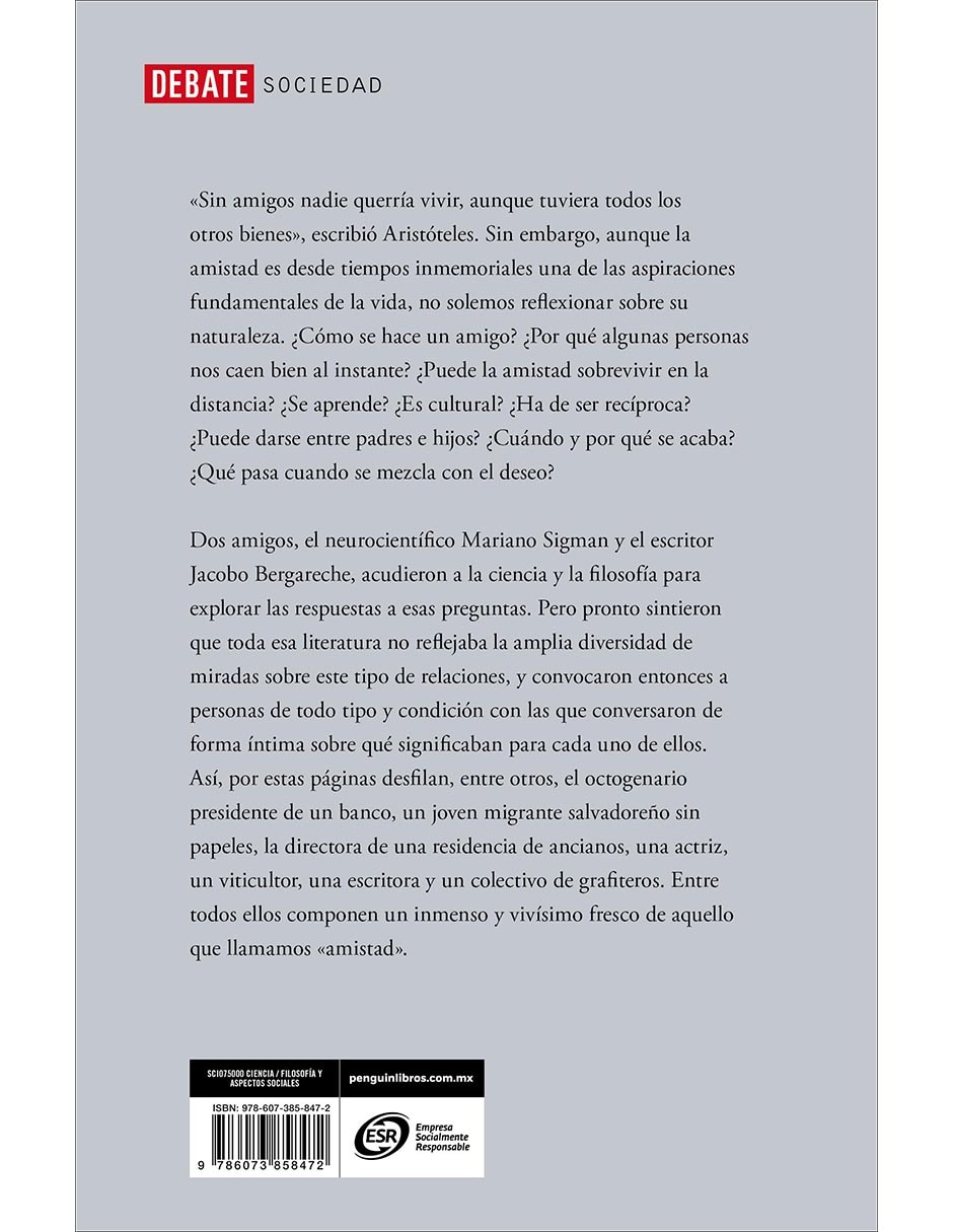 Libro Amistad de Jacobo Bergareche/Mariano Sigman 3
