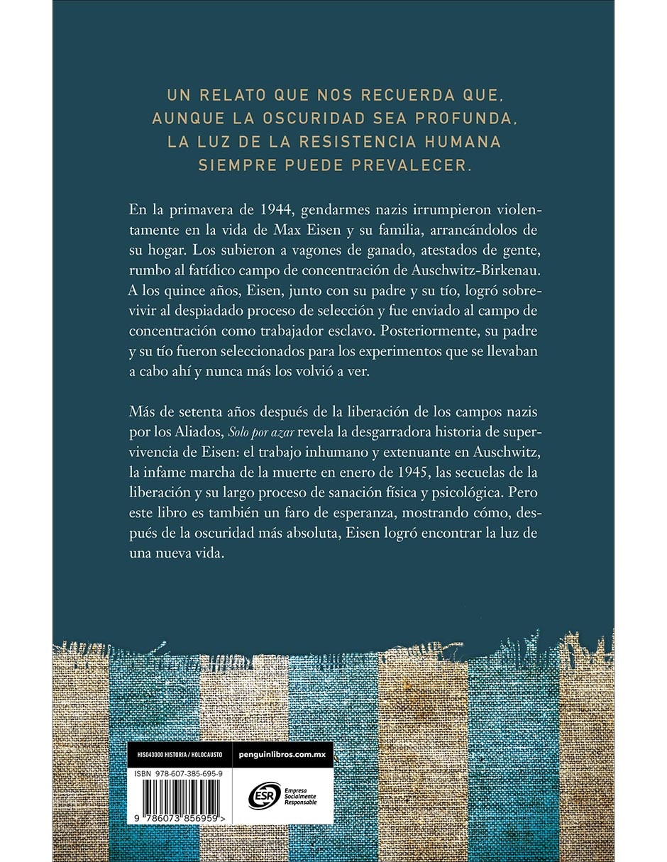 Libro Solo por azar de Max Eisen