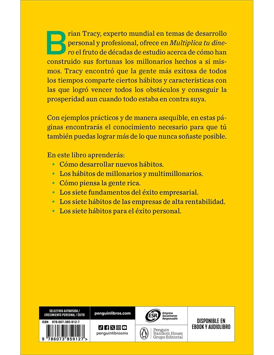 Libro Multiplica tu dinero de Brian Tracy