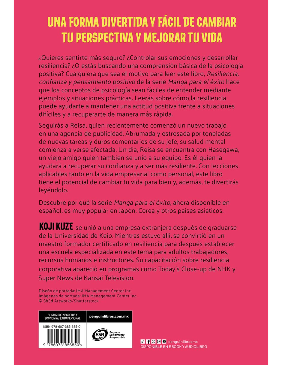 Libro Resiliencia, Confianza y Pensamiento Positivo de Koji Kuze