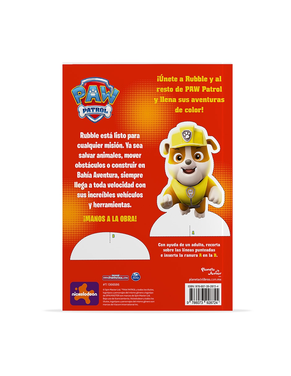 Libro Paw Patrol ¡Rubble en acción! de Nickelodeon 2
