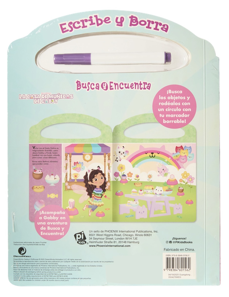 Libro Escribe Y Borra / Busca Y Encuentra. La Casa De Muñecas De Gaby de Dreamworks