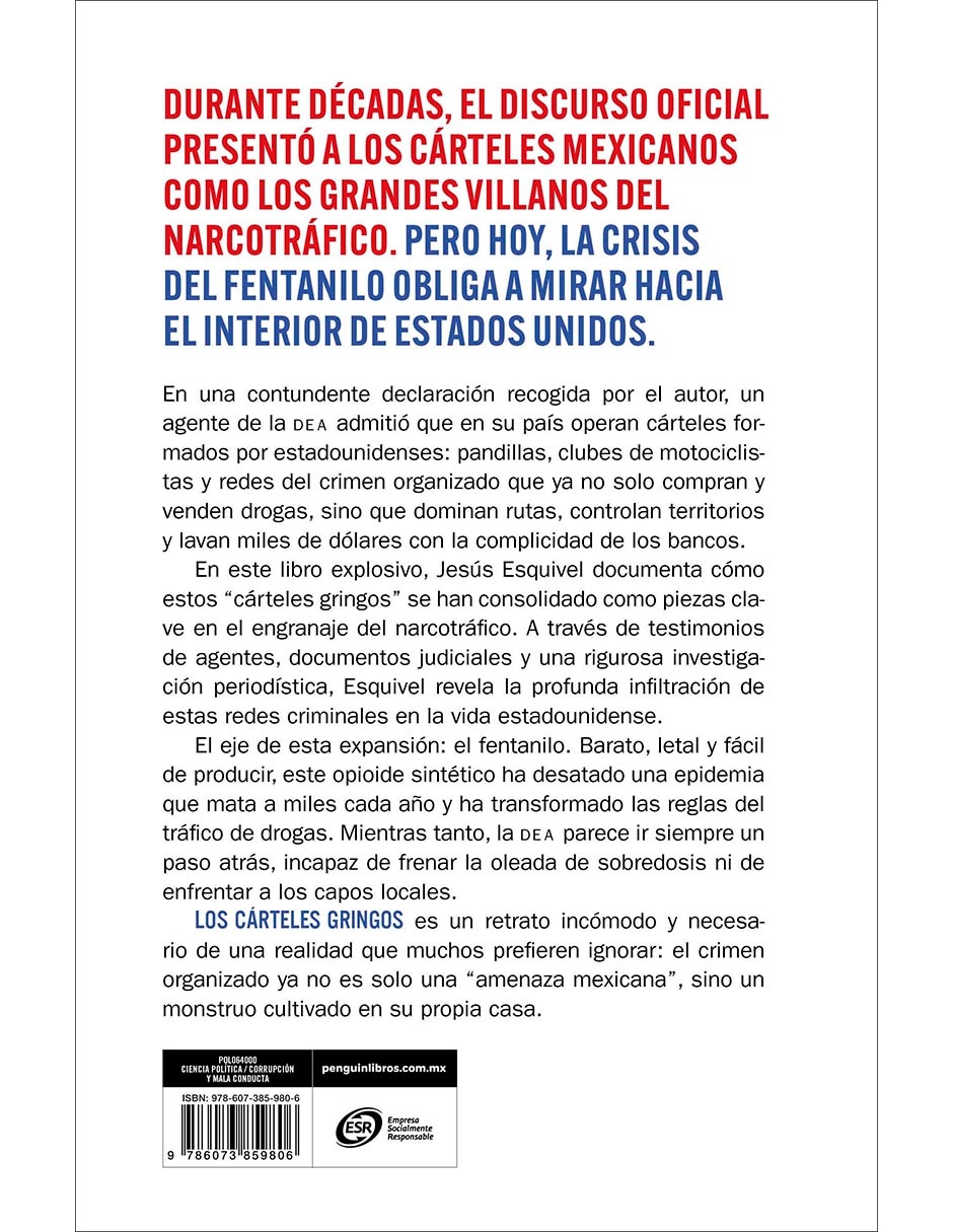 Libro Los cárteles gringos de J. Jesús Esquivel