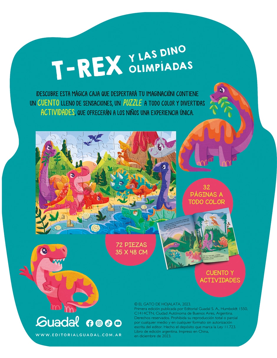 Libro T-Rex y las dino olimpiadas de Editorial Guadal