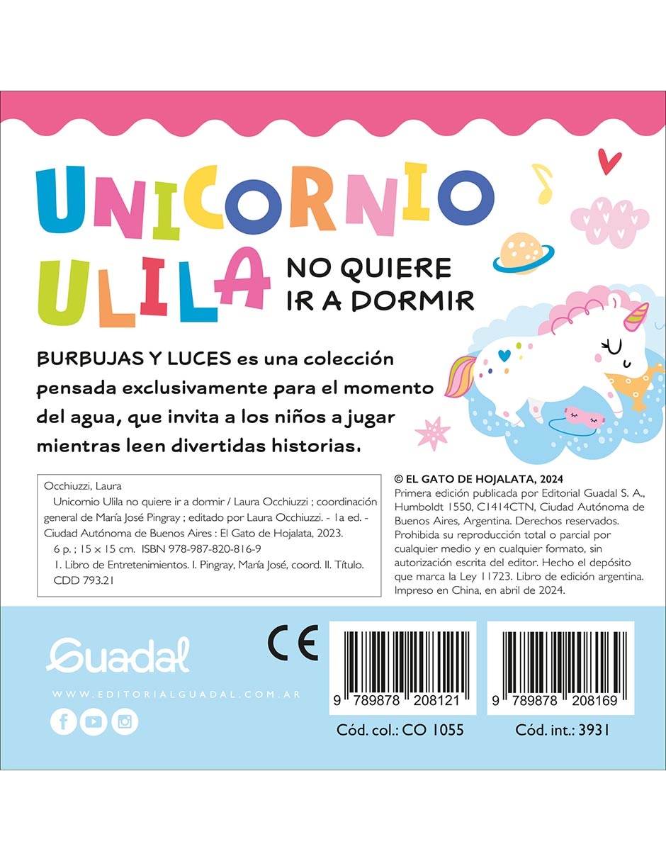 Libro Unicornia Ulila (Burbujas y Luces) de Guadal