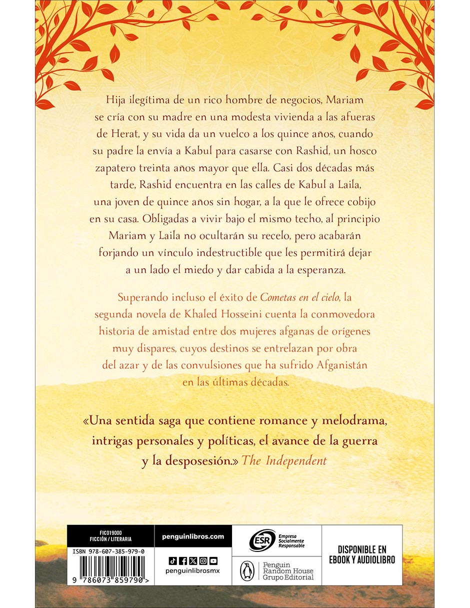 Libro Mil Soles Espléndidos de Khaled Hosseini Libro Mil Soles Espléndidos de Khaled Hosseini