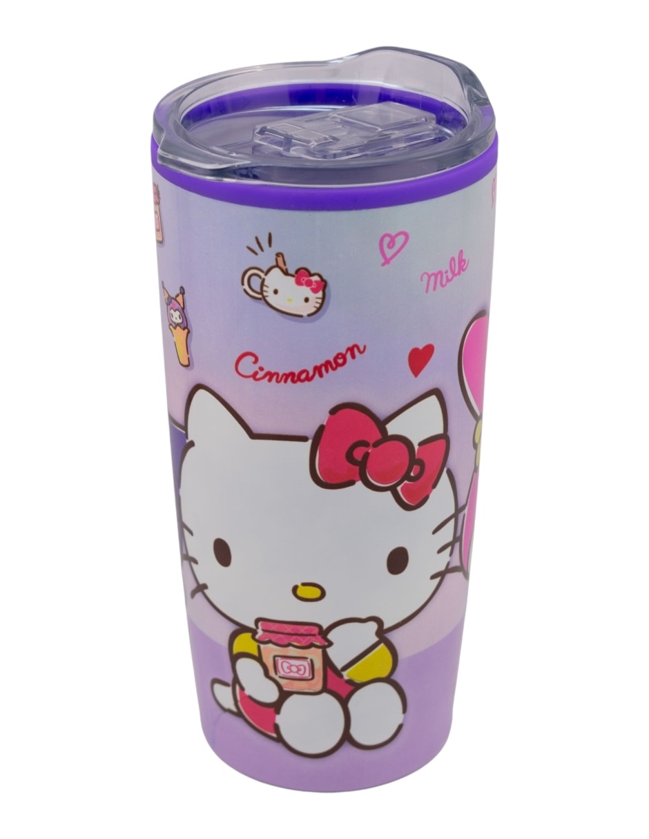 Termo de acero inoxidable Hello Kitty con tapa a presión 2