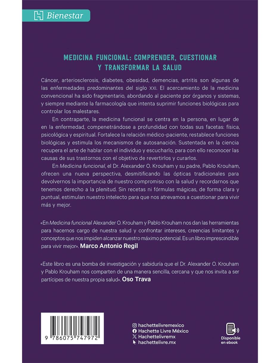 Libro Medicina Funcional de Alexander O. Krouham Litcher/ Pablo Krouham Litcher