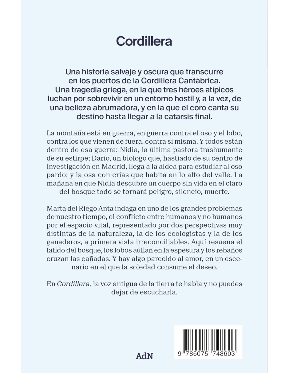 Libro Cordillera de Riego Anta, Marta del 2