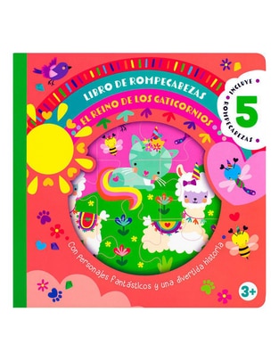 Libro Libro de rompecabezas el reino de los gaticornios de Silver Dolphin