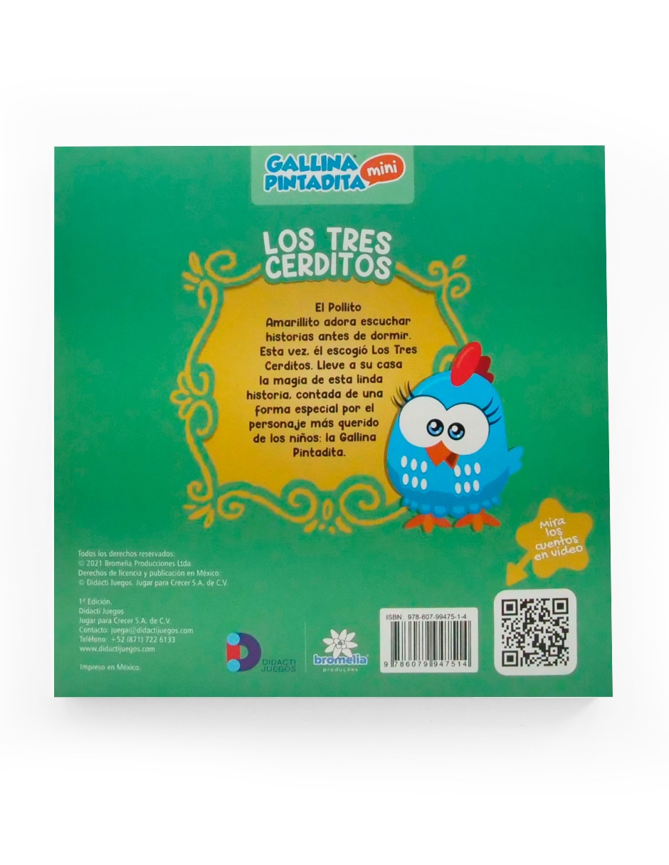 Libro La gallina pintadita y los tres cerditos de DidactiJuegos 2