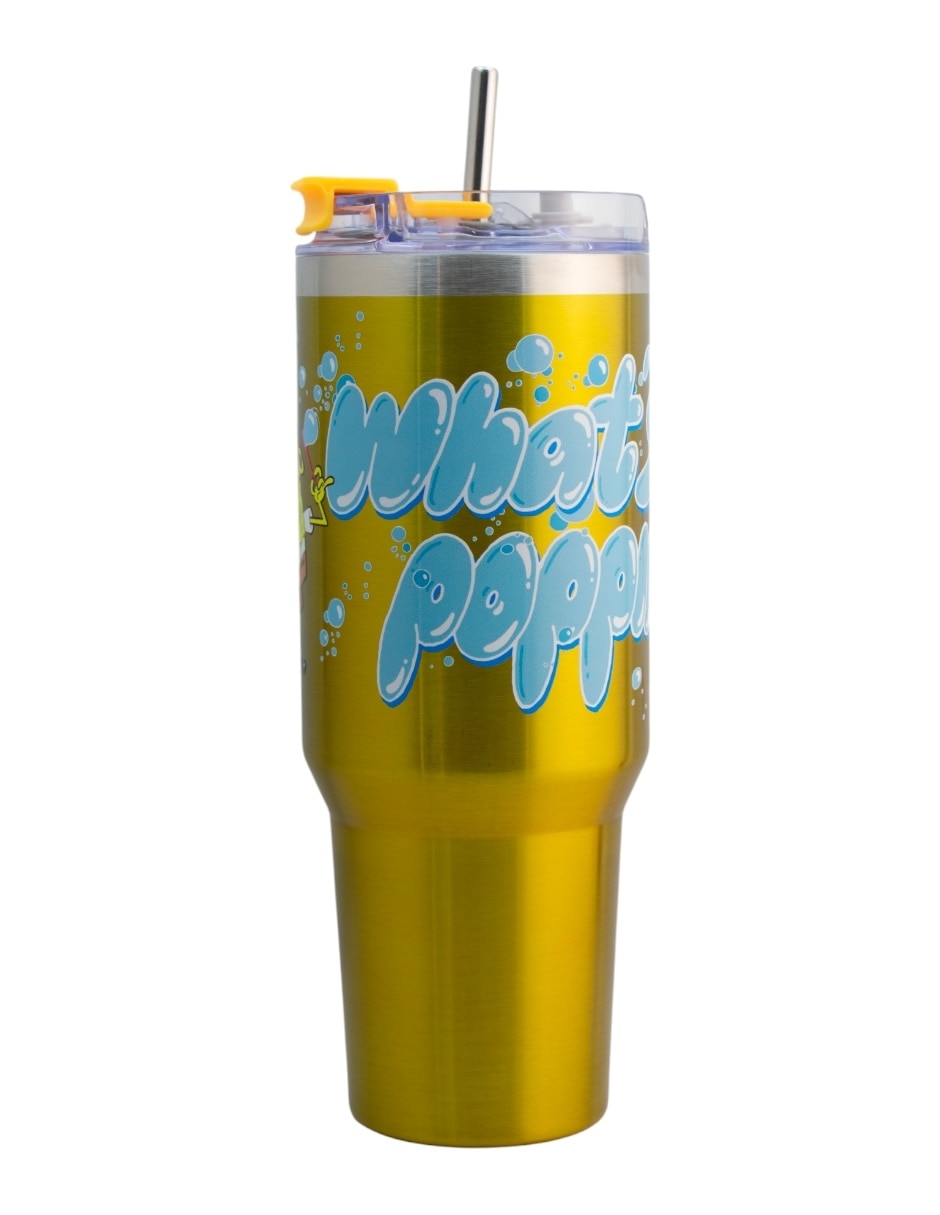 Termo de acero inoxidable Bob Esponja con tapa rosca 3