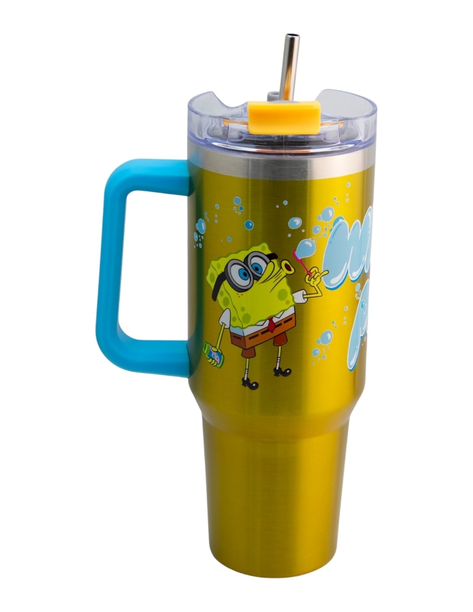 Termo de acero inoxidable Bob Esponja con tapa rosca 6