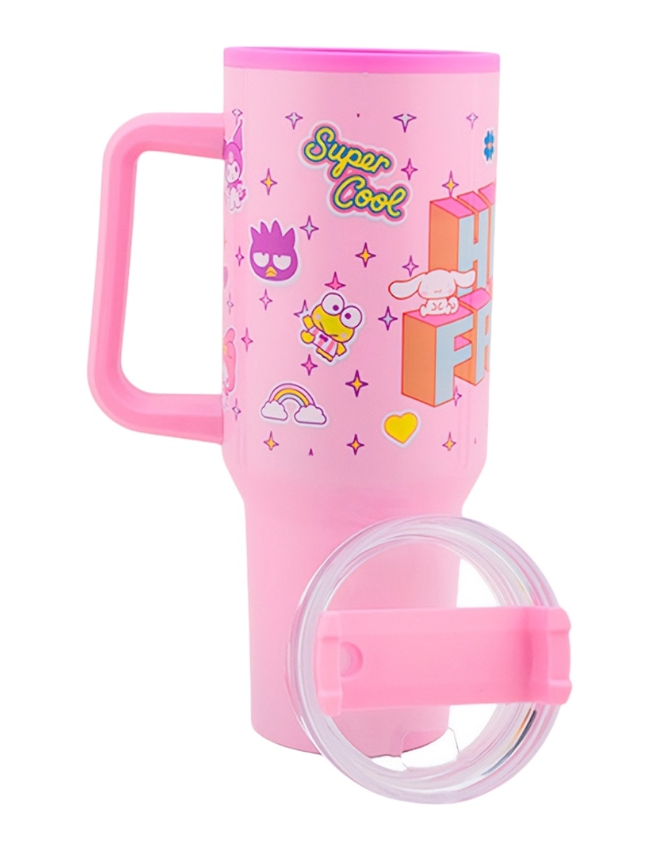 Termo de acero inoxidable Hello Kitty con tapa rosca Termo de acero inoxidable Hello Kitty con tapa rosca