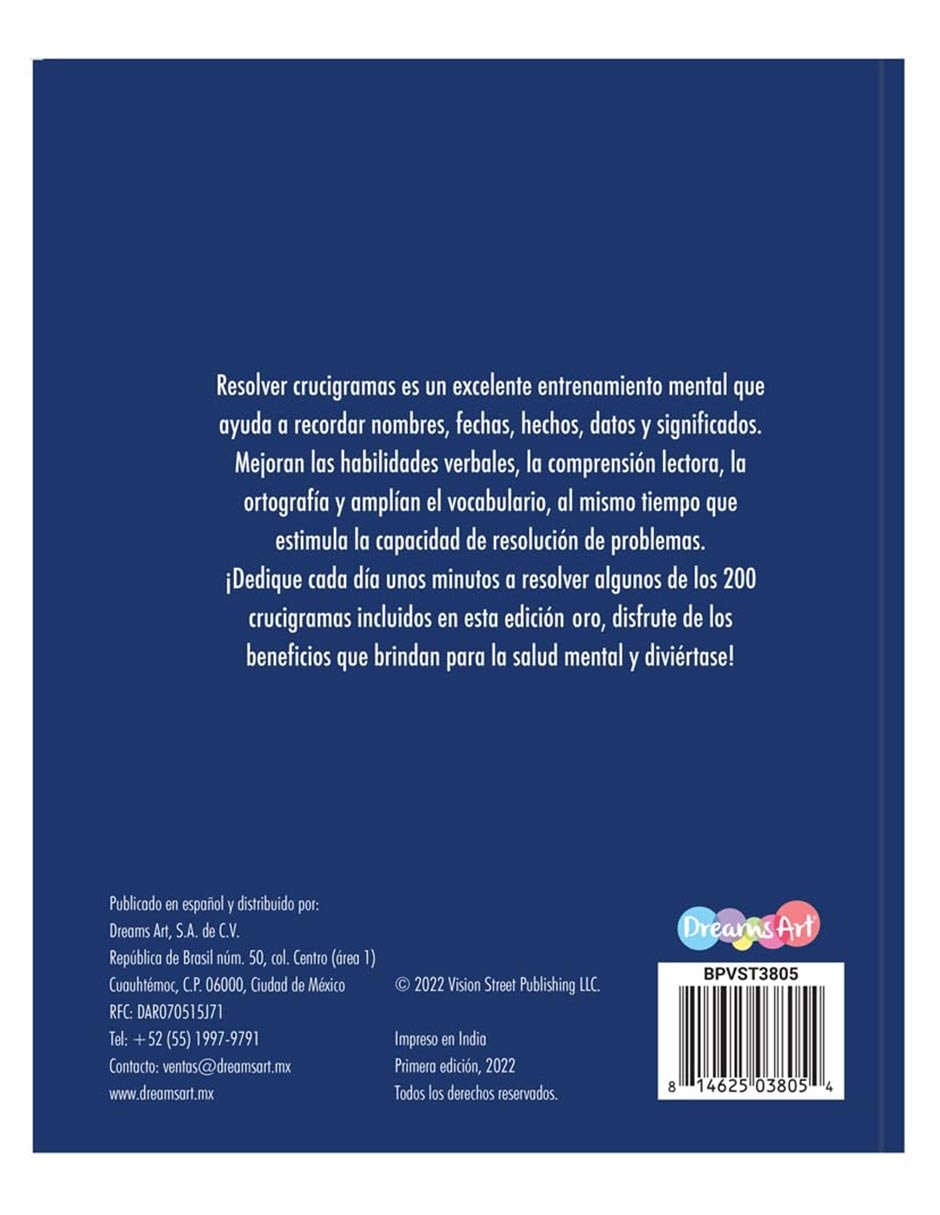 Libro Crucigramas Colección Oro Vol. 1 2