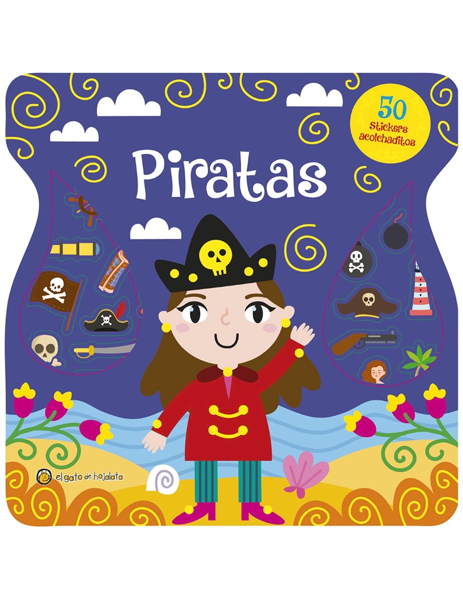 Libro Piratas -Stickers Acolchaditos de El Gato de Hojalata