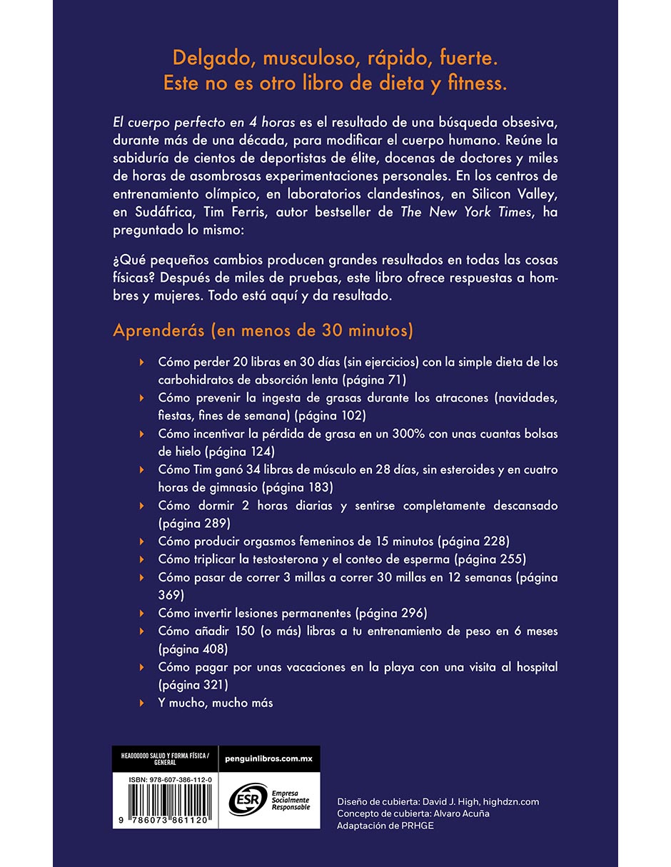 Libro El cuerpo perfecto en 4 horas de Timothy Ferriss 3