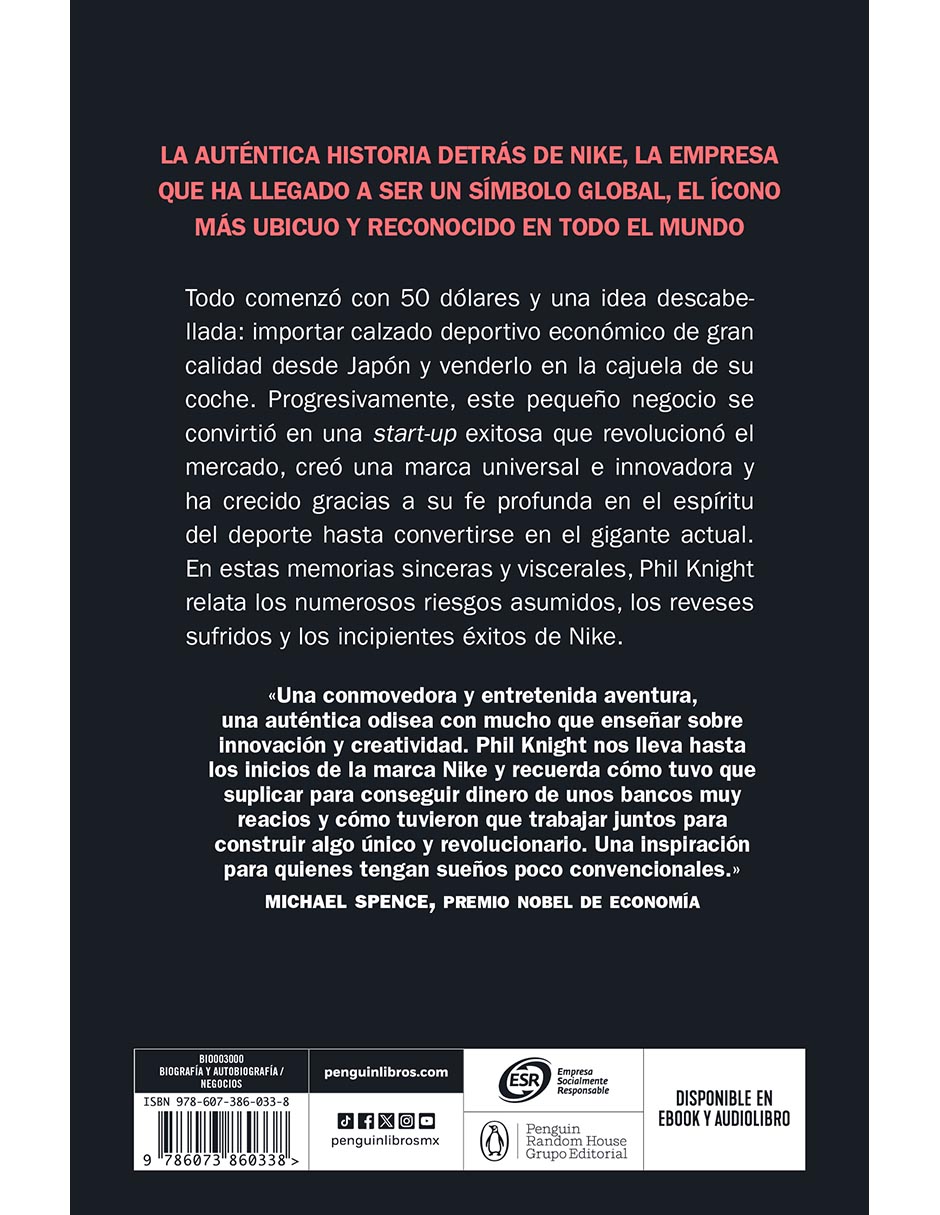 Libro Nunca pares de Phil Knight
