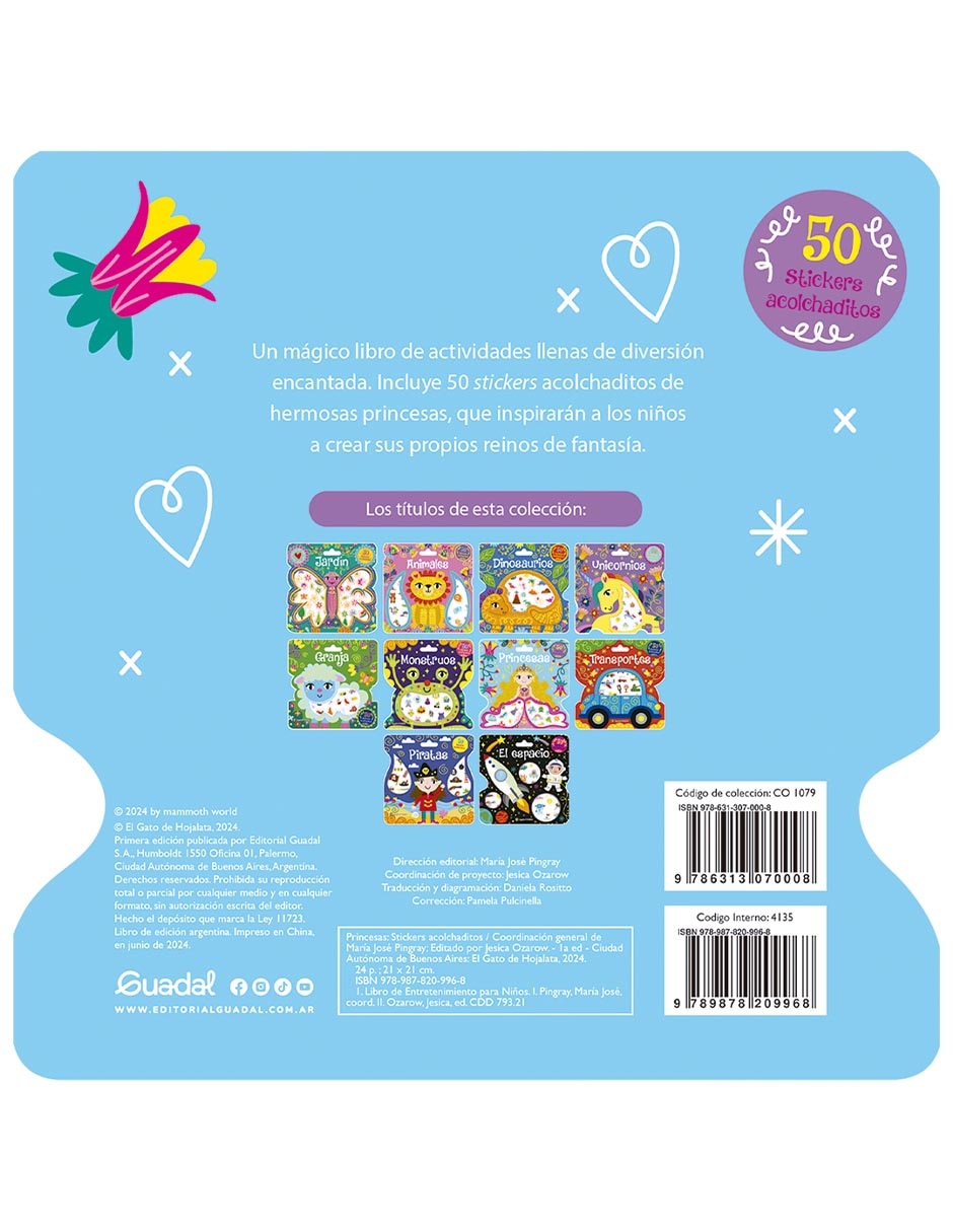 Libro Princesas-Stickers Acolchaditos de El Gato de Hojalata