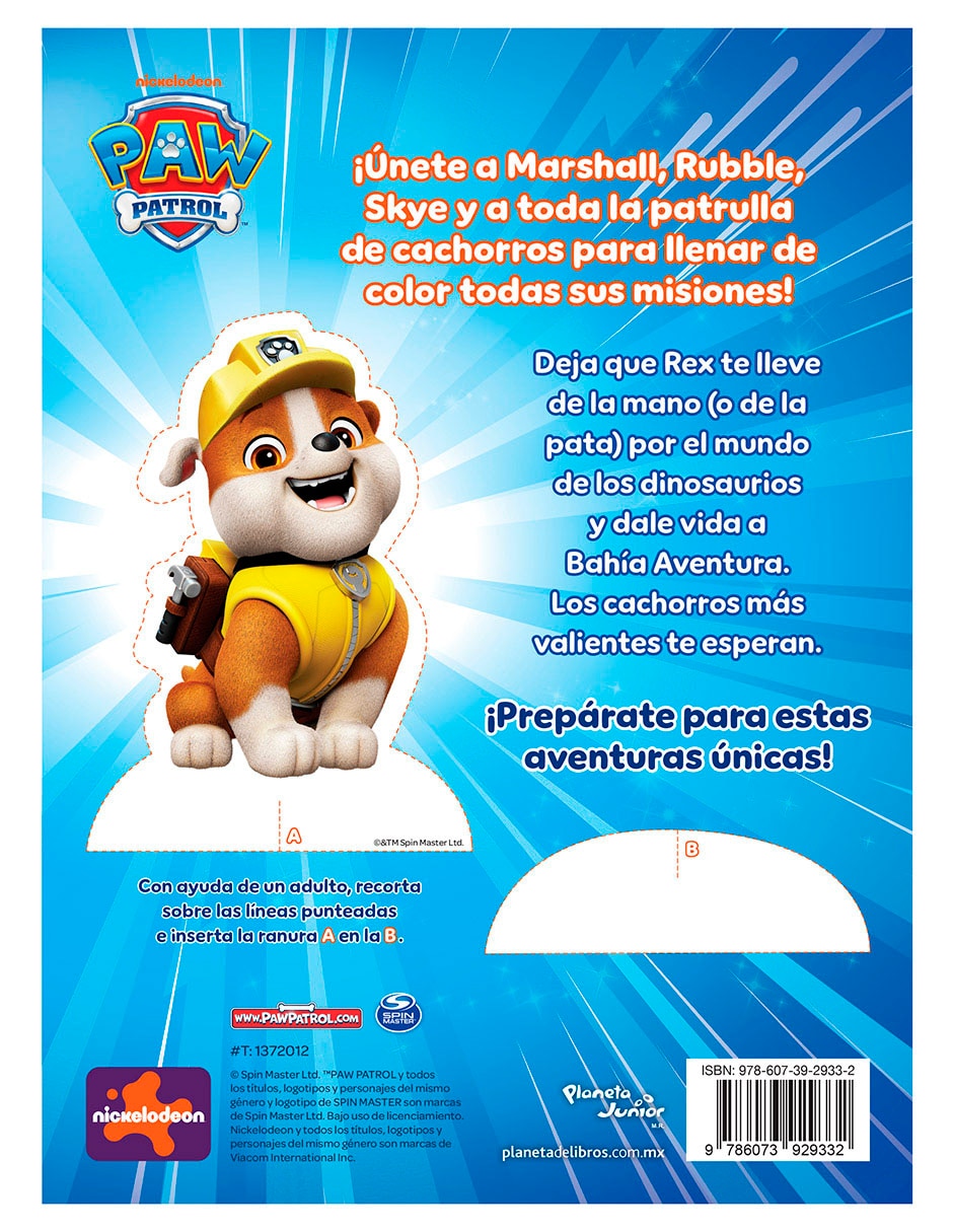 Libro Paw Patrol Libera tus Colores de Nickelodeon