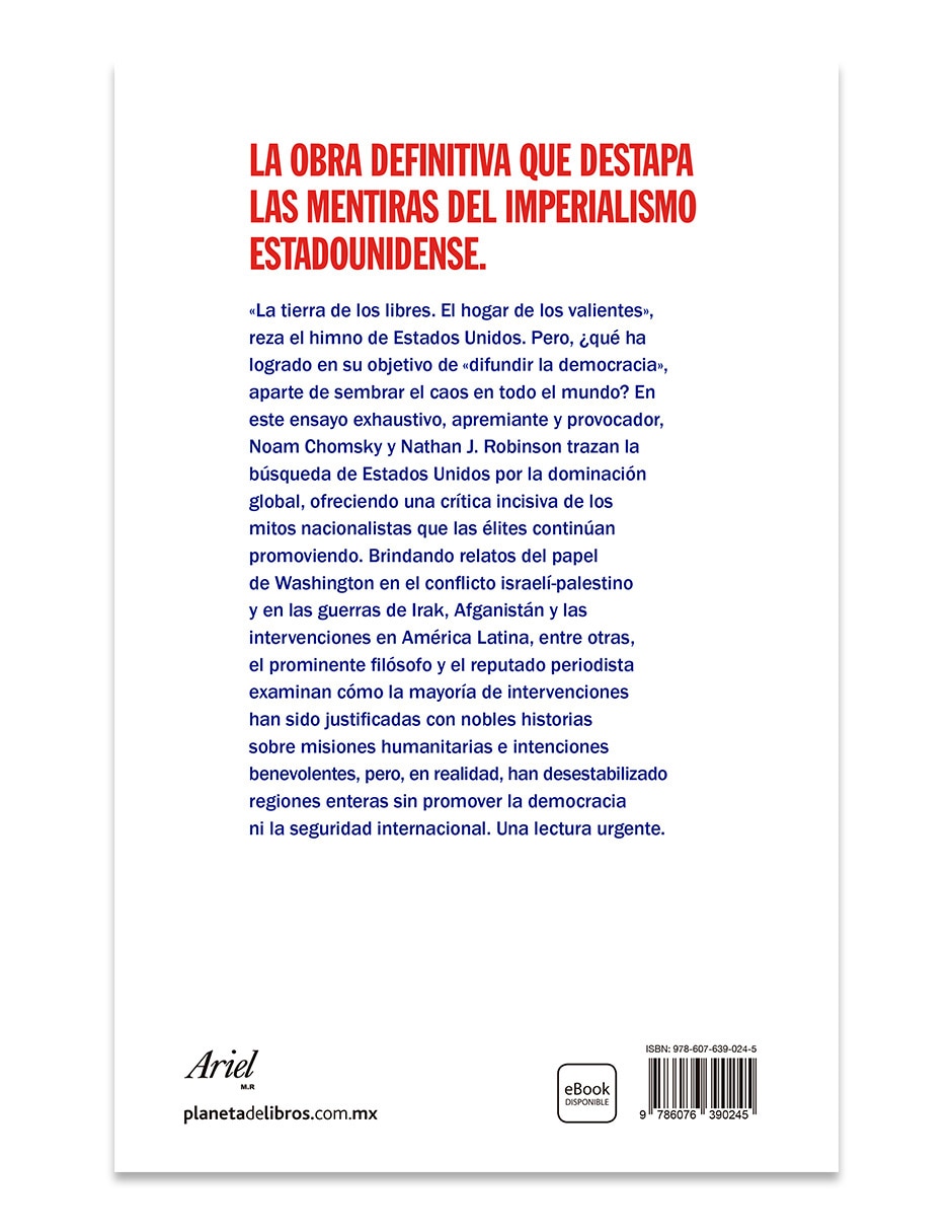 Libro El mito del idealismo americano de Noam Chomsky