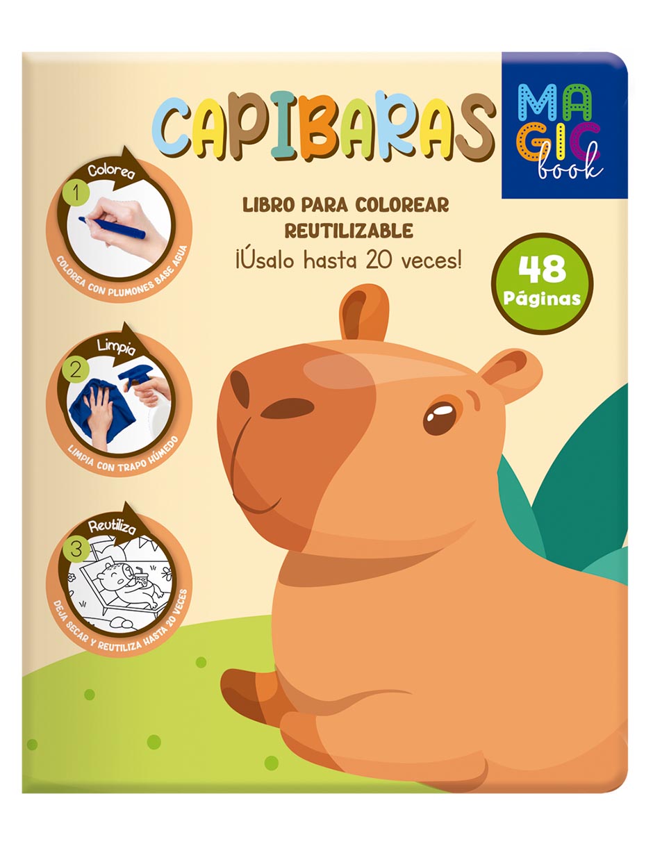 Libro Mágico para colorear Capibaras de 1