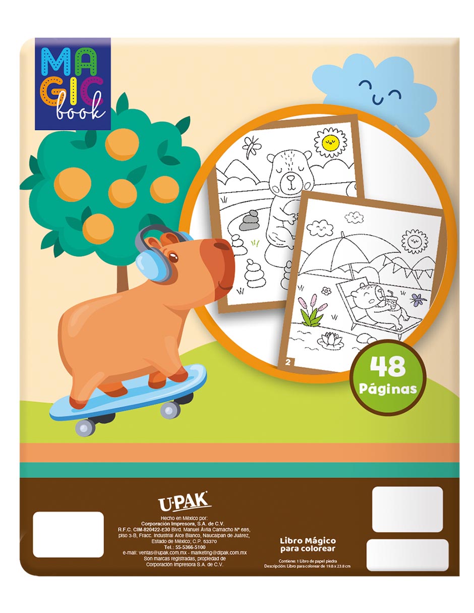 Libro Mágico para colorear Capibaras de 2