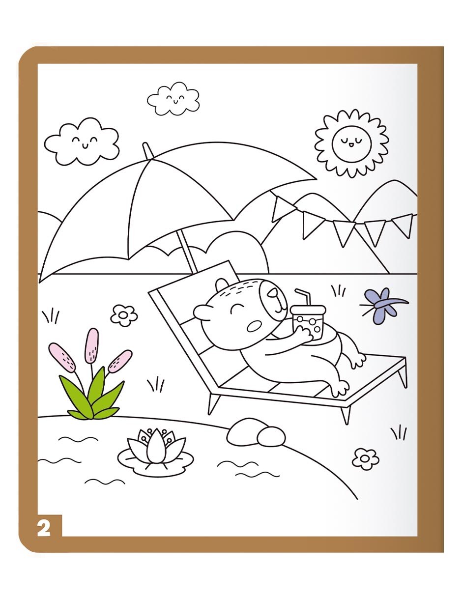 Libro Mágico para colorear Capibaras de 3