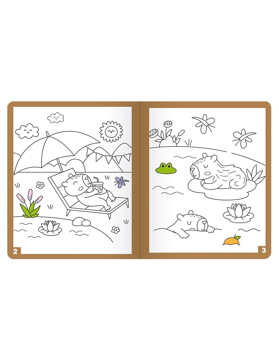 Libro Mágico para colorear Capibaras de 4
