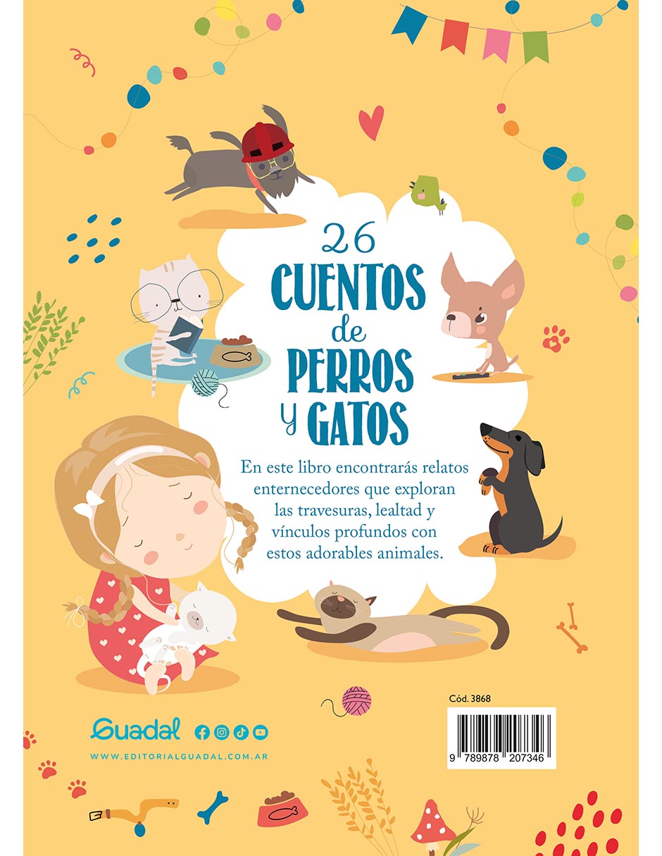 Libro 26 Cuentos de Perros y Gatos de Editorial Guadal