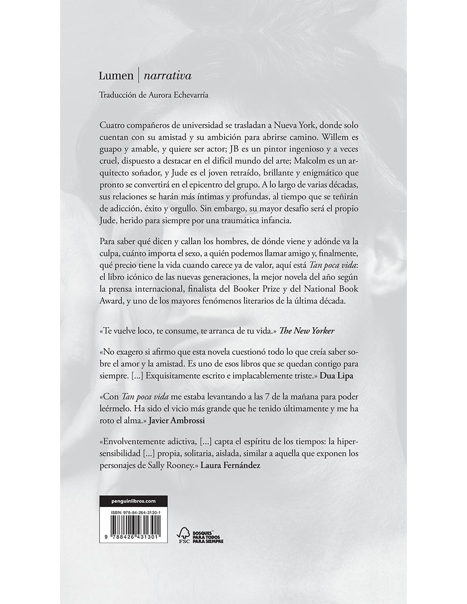 Libro Tan Poca Vida 10 Aniversario de Hanya Yanagihara