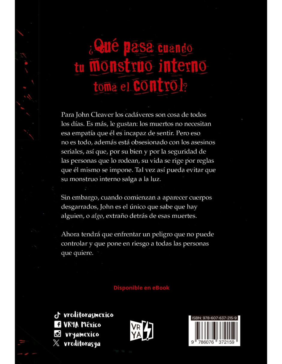 Libro No soy un serial Killer Ed. 2025 de Dan Wells 2