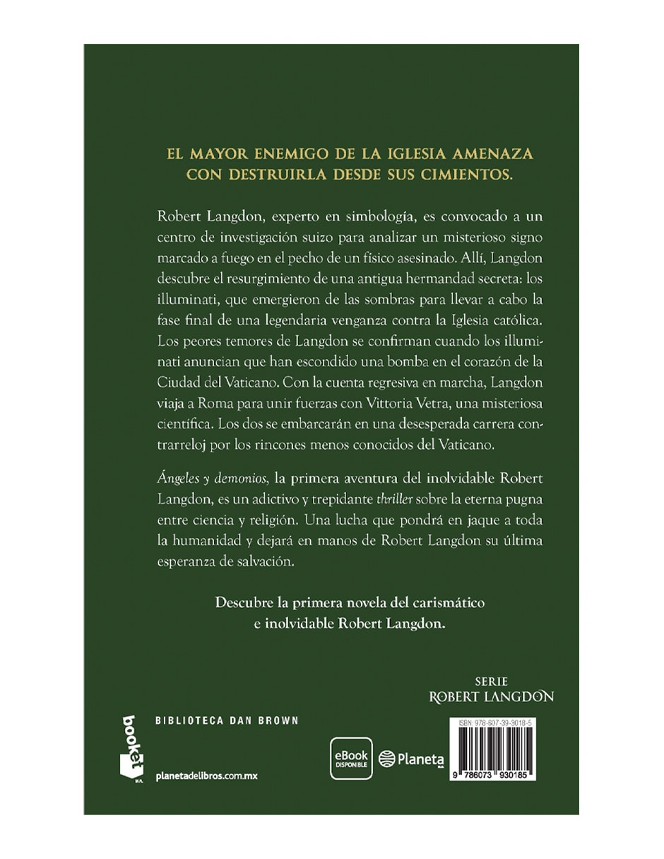 Libro Angeles Y Demonios de DAN BROWN 2