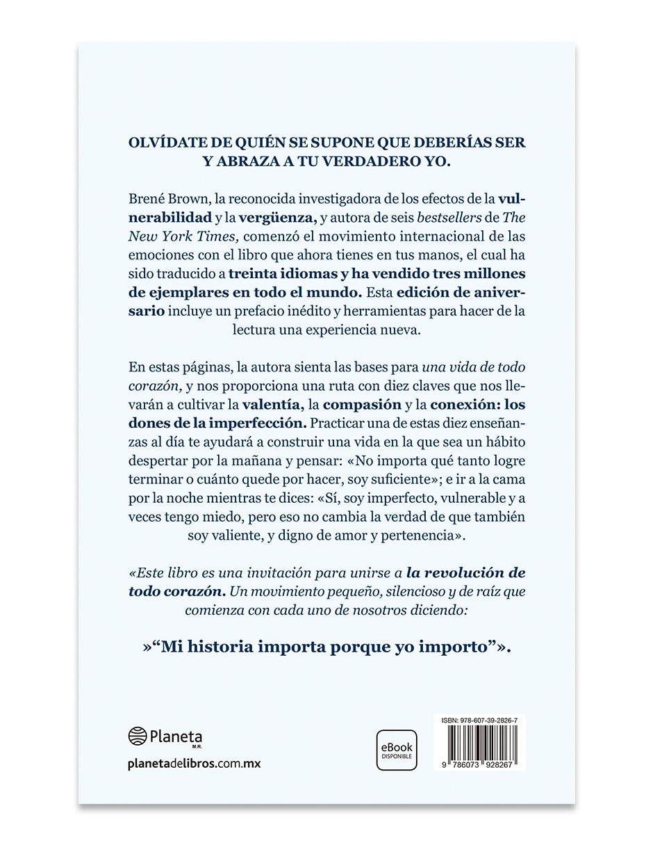Libro Los Dones De La Imperfeccion de BRENE BROWN 2